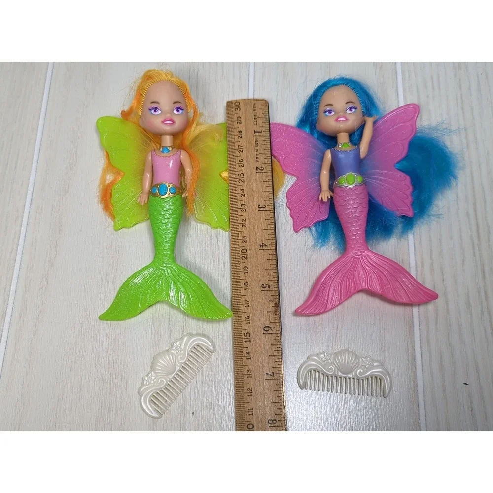 Swimways‎ Fairy Tails Mermaid dolls pink blue green w/ combs water toys